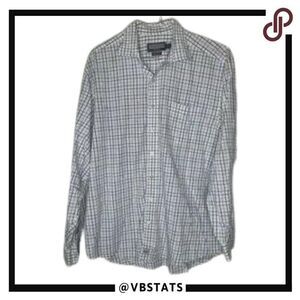 Vineyard Vines Navy-Purple-White Plaid Murray‎ Shirt in Size XL